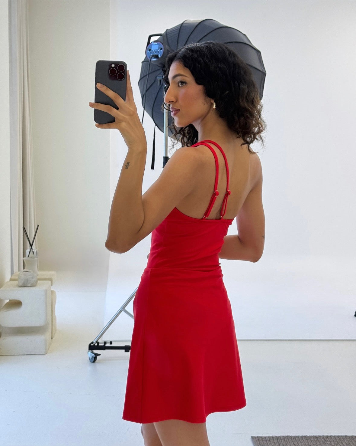 Cherry Red - Swimsuit & Skort Set